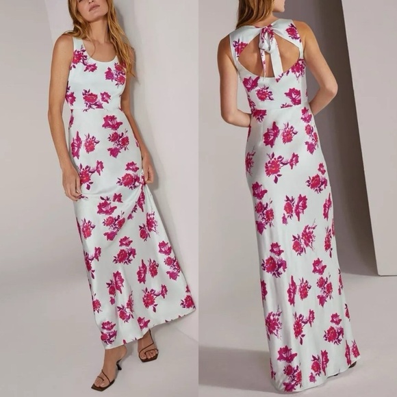 Favorite Daughter The Sunroof Floral Satin Maxi Dress - Picture 1 of 6